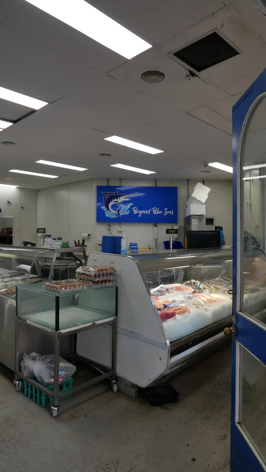 Inside the Beyond Blue Seas seafood market