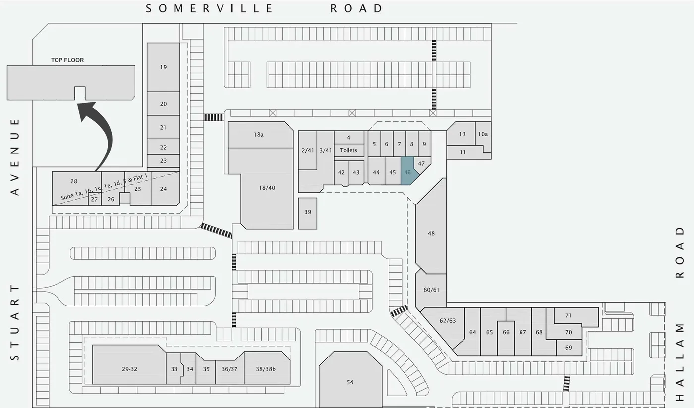 Map showing Store 46 at Hampton Park Shopping Square